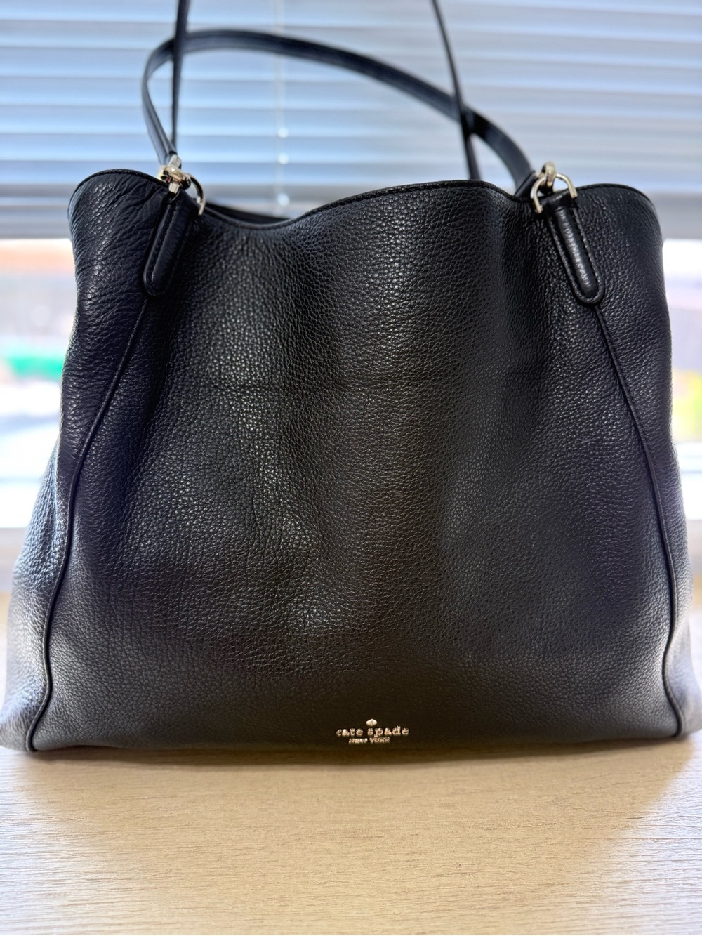 kate spade Black Pebbled Leather Tote - Picture 2 of 16